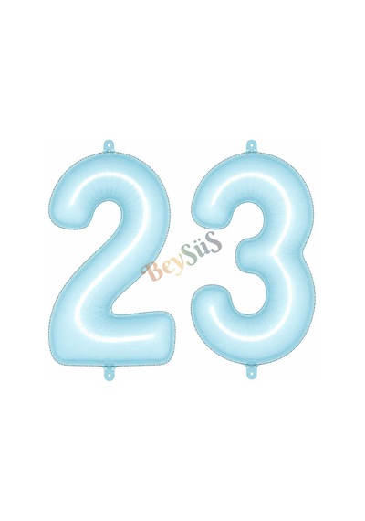 23 Rakam Folyo Balon Mavi Rengi 76 Cm