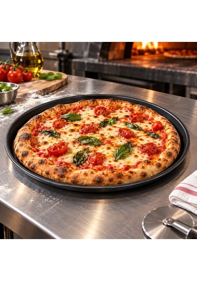 Fida Pizza Tavası Teflonlu Düz Profesyonel 22 Cm