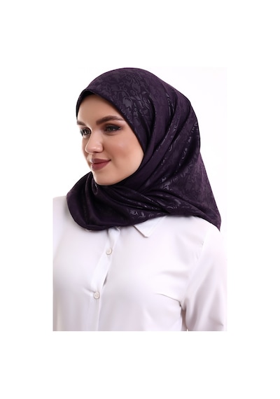 Kofra Desenli Baş Örtü - Mor