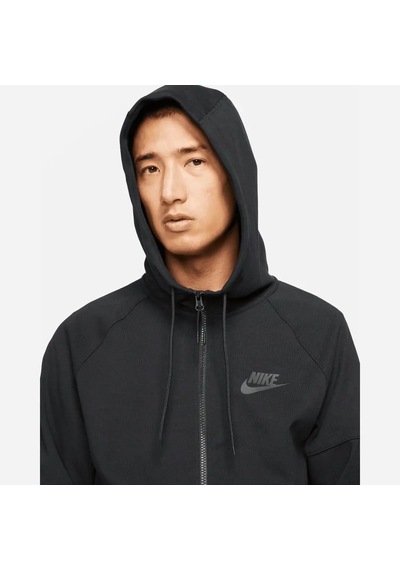 Nike Sportswear Tech Essentials Erkek Siyah Tam Fermuarlı Kapüşonlu Üst
