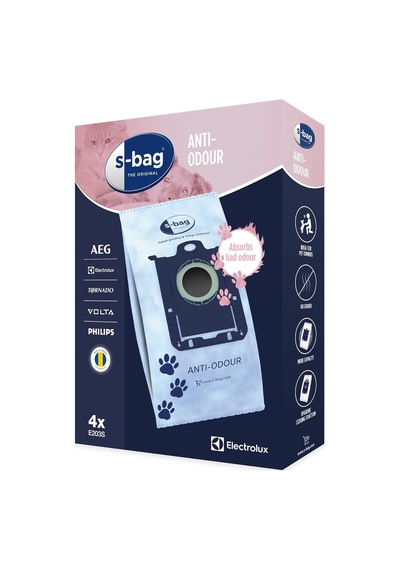 Electrolux E203s S-bag Anti-odour 3 Katmanlı Elektrikli Süpürge Torbası / Koku Önleyici Teknoloji / Yüksek Filtras