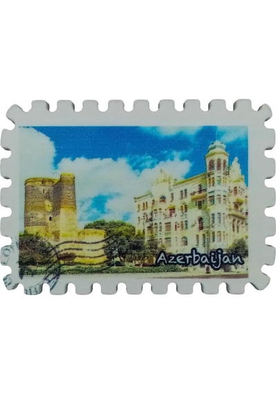 Azerbaycan Temalı Pul Magnet