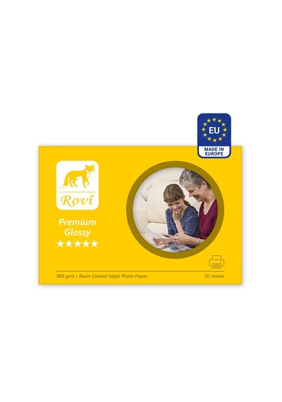 Premium Parlak Fotoğraf Kağıdı 300gsm 50yp 10x15