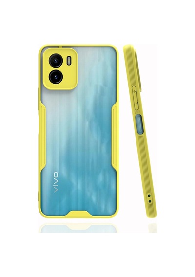 Uryport Vivo Y15s Kılıf Platin Silikon - Sarı