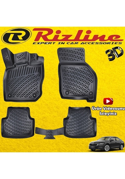 Skoda Octavia A8 3D Paspas Havuzlu Siyah 2020 Sonrası Rizline N11.31333