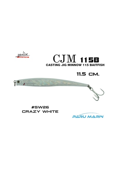 Molix Casting Jig Minnow 115 - 11.5 Cm. Sahte Balık, -Sw26 Crazy