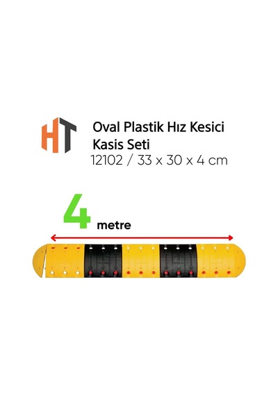 Oval Plastik Hız Kesici Kasis Seti 4 Metre