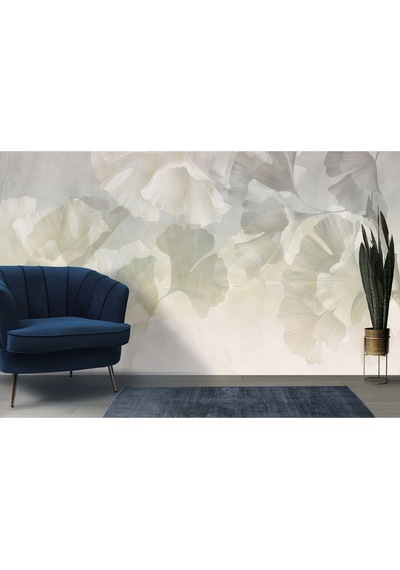 Soft Yaprak Desen Poster Duvar Kağıdı Renkli