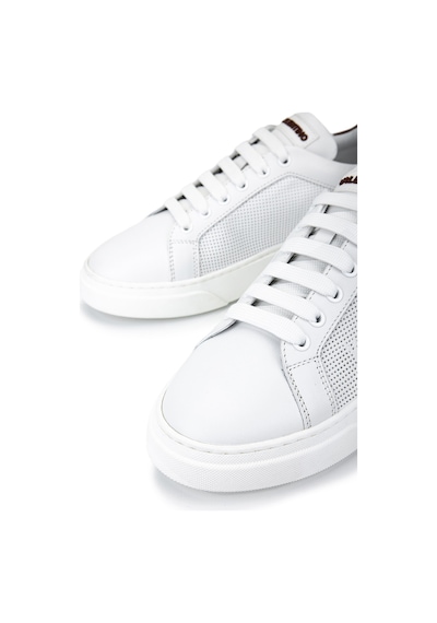 Mario Valentino Erkek Hakiki Deri Beyaz Sneakers & Spor Ayakkabı 1040 92s3913 Erk Ayk Y26 Bıanco/marrone