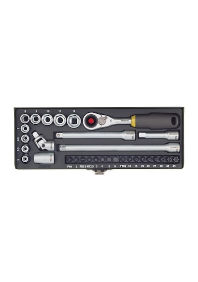 Proxxon 23078 1/4 Cırcır Kollu 32 Parçalı Lokma Ve Bits Takımı
