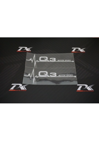 Audi Q3 Motor Sport Kelebek Cam Sticker 2 Li Set