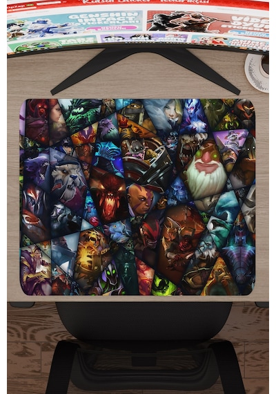 Dota 2 Kaymaz Dikişli Kauçuk Oyuncu Mousepad V2 - 48x40 Xl Gaming Mouse Pad Fare Altlığı