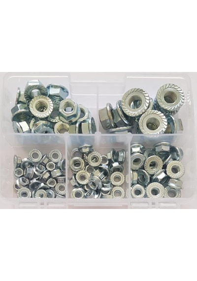 Flanşlı Pullu Somun Seti 95 Parça M4-M5-M6-M8-M10
