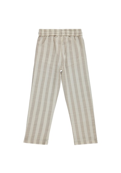 Civil Boys Kendinden Çizgili 6-9 Yaş Pantolon - Kahve