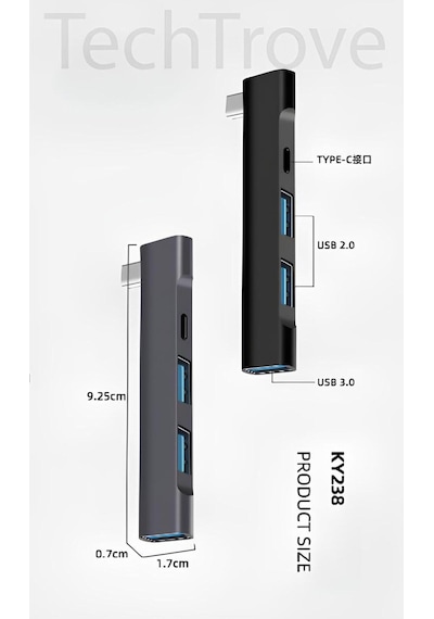 Type-c Hub Usb Çoklayıcı Usb 3.0 Usb 2.0 Type-c Çoklayıcı