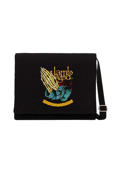 Lamb Of God Dray For The Cleansing Siyah Kanvas Postacı Çantası