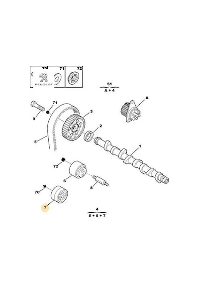 Triğer Gergi Rulmanı Peugeot Vkm23246/ 0830.37/ 0830.63