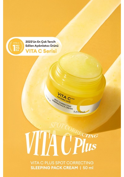 Leke Karşıtı C Vitamini İçerikli Uyku Maskesi Vita C Plus Spot Correcting Sleeping Pack Cream