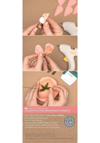 Lia Griffith Lg40001 Lıa Flower Crepe Kıt Güller, Farklı Renklerde, Tek Beden Genel