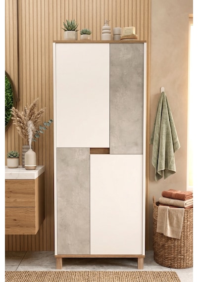 Nord Çok Amaçlı Dolap Mutfak Kiler Erzak Banyo Dolabı 175cm Sepet-beyaz-taş Nd15-sw Beyaz - Gri Nord Çok Amaçlı Dolap Mutfak Kiler Erzak Banyo Dolabı 175cm Sepet-beyaz-taş Nd15-sw Beyaz - Gri