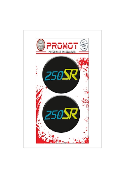 Damla Logo Sticker Cf Moto 250 Sr Kabartmalı 5x5cm 04 Nötr