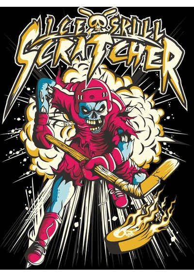 Skater İskelet Sticker 10x10 Cmrenkli Sticker