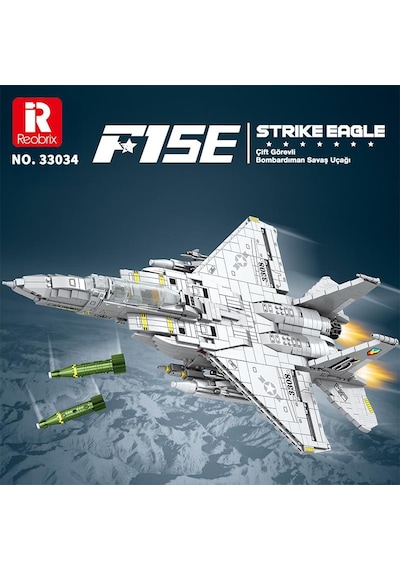 Reobrix Fighter Aircraft American Mcdonnell Douglas 33034 Brick Yapım Seti