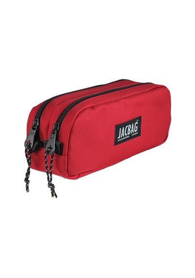 Jacbag Dual Pouch-iki Bölmeli Kalem Kutusu Dual Pouch-kırmızı renkli