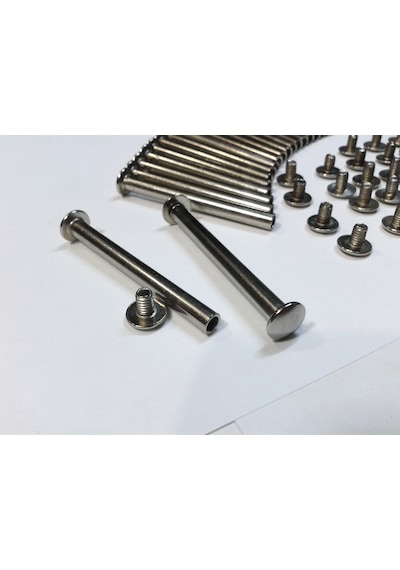 5 CM Dosya Klasör Menü Kartela Vidası Nikel Inox Renk
