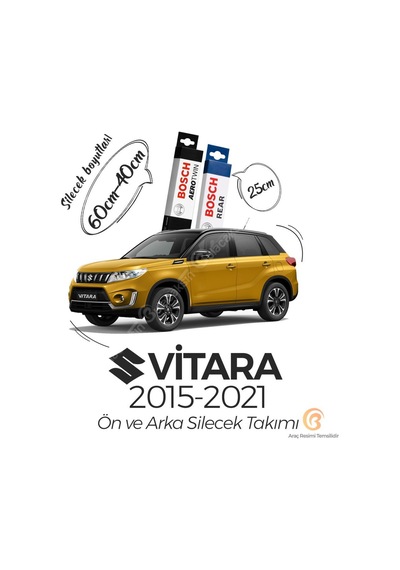 Suzuki Vitara Ön Arka Silecek Seti 2015-2021 Bosch Aerotwin