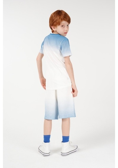 Brz Kids Baskılı Erkek Çocuk Kısa Kollu T-Shirt Ekru (534370099) Ekru