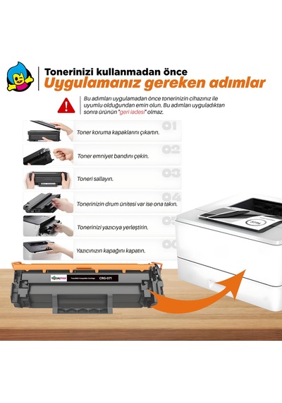 Canon Crg-071 Uyumlu Toner - Çipli / Canon I-sensys Lbp121dn / Lbp122dw / Mf271dn / Mf272dw / Mf273dw / Mf274dw / Mf275dw