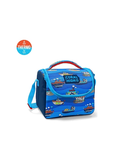 Coral High Kids Lacivert Mavi Gemi Desenli Thermo Beslenme Çantası 11829
