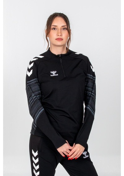 Hummel Line Antrenman Eşofman Üstü Siyah
