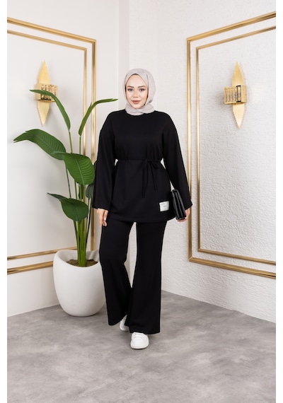 Nevayla Moda Mevsimlik Modal Kumaş Takım - T114 Siyah