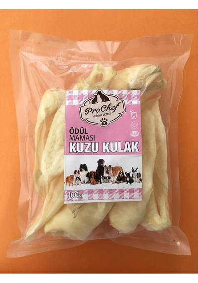 100 Gr Kuzu Kulak Doğal Katkısız Köpek Kemiği & Ödül Maması