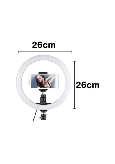 Ayrex 10 İnç Ring Light 2 Metre Tripod Bluetooth 5.2 Kumandalı Np-l14