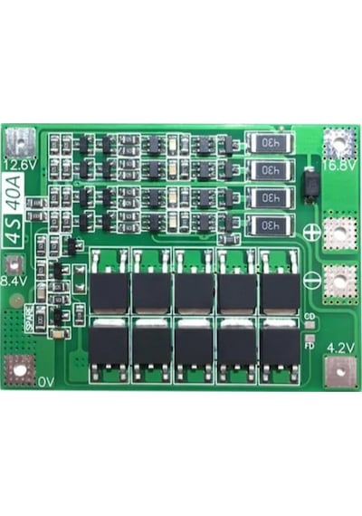 BMS Devre 4S 40A 18650 Lityum Pil Şarj Koruma Devresi (Balanslı)