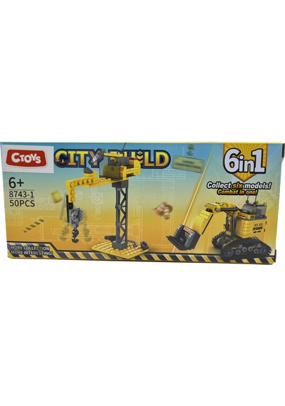 Lelebrother City Build İş Makinesi Seti Eğitici Blok Oyuncak No-1