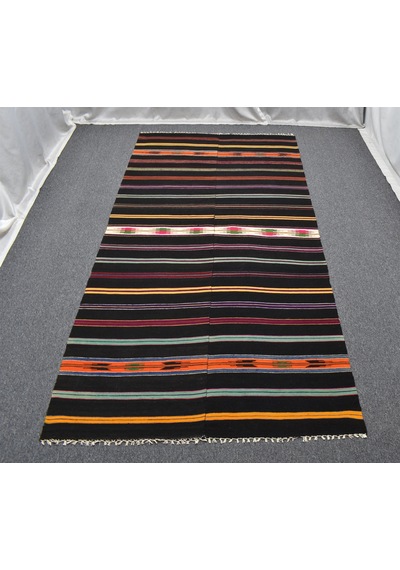 Zehra Abla Halı El Dokuma Balıkesir Benzersiz Otantik Perde Yün Kilim 7076 Çok Renkli