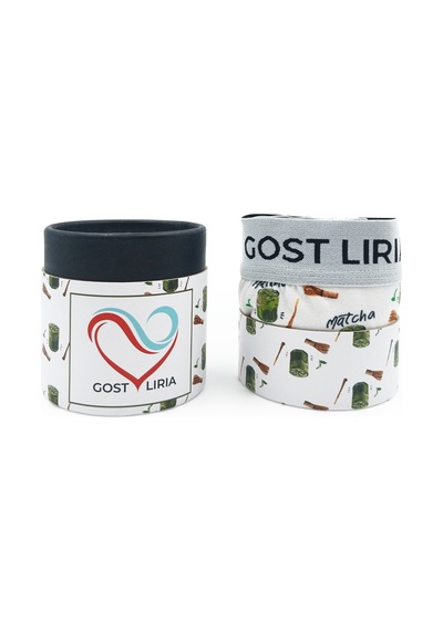 Gost Liria Macha Desenli Erkek Boxer Ekru