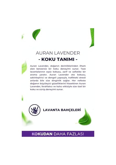 Lavender Oto Kokusu Ip Askılı Araç Kokusu Uzun Süre Kalıcı Lavanta Araba Kokusu 8ml