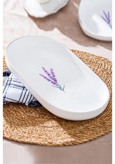 Acar Soft Royal Porselen Oval Tabak Gold Yaldızlı 27 Cm - Sct-05708