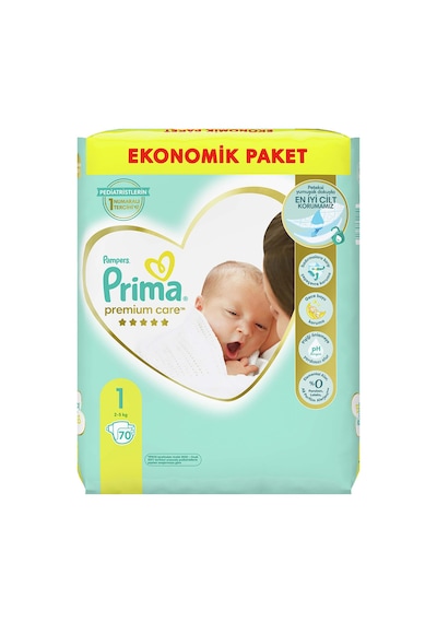 Prima Bebek Bezi Premium Care 1 Numara Yenidoğan Jumbo Paket 70 Adet