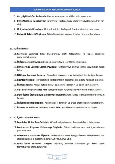 100 Adımda Fenomen Olmanın Yolları Kitabı