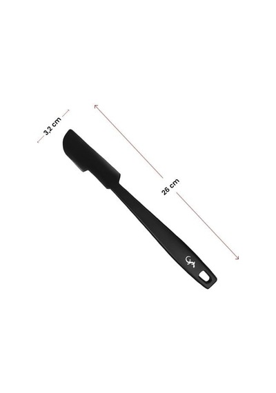 Lurch - Platin Silikon Mini Hamur Kazıyıcı 26 Cm Siyah - Yanmaz, Yapışmaz, Bükülmez, Çizmez, Tat Ve Koku Bırakmaz - 240605