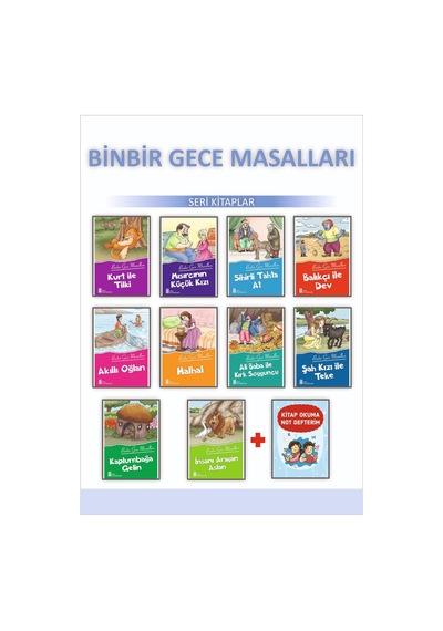 1.Sınıflar için Binbir Gece Masalları + Kitap Okuma Not Defteri