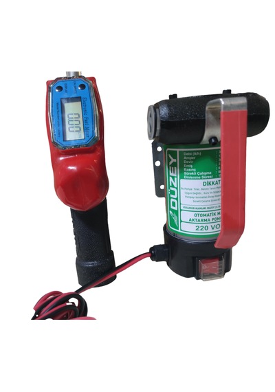 220 Volt Mazot Aktarma Pompası & Sayaçlı Tabanca Seti Litre Ölçm