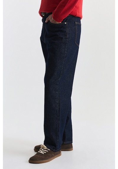 Antioch Relax Fit Erkek Jean Koyu Mavi