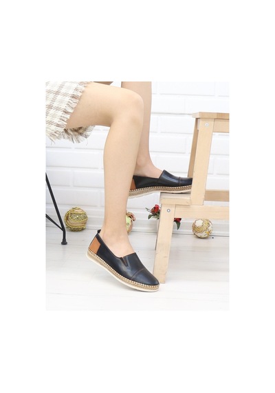 Nesil Shoes Syg P41 Siyah Hakiki Deri Kadın Ayakkabı-siyah Siyah
